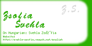 zsofia svehla business card